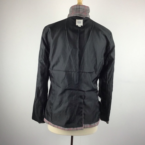 Gap Academy  Grid Plaid one button two pocket fully lined Blazer size 10 - Picture 10 of 13